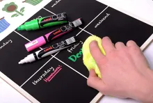 Křídový popisovač UNI Chalk Marker PWE-5M, 1,8-2,5 mm - fialový (6)