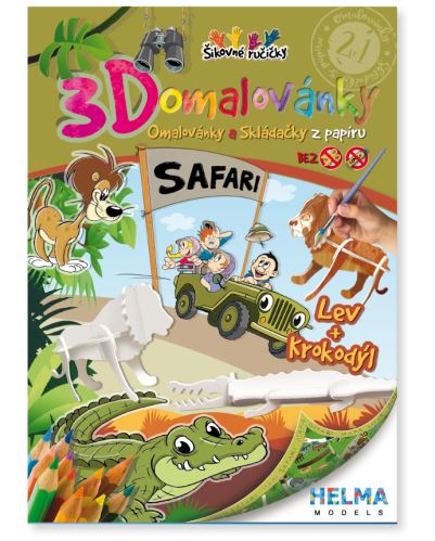 3D omalovánky A4 - SET Safari