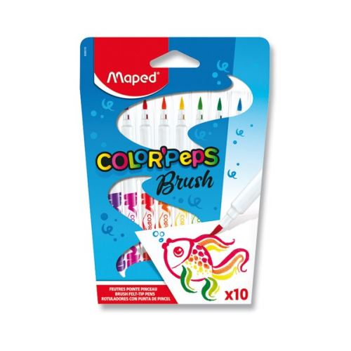 Dětské fixy Maped Color´Peps Brush - 10 barev