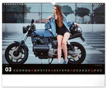 Nástěnný kalendář 2027 Notique Girls & Bikes, 48 x 33 cm (3)