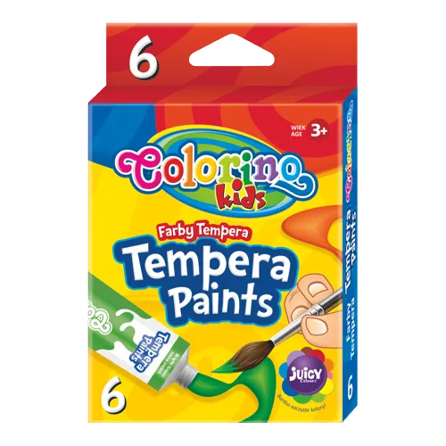 Temperové barvy Colorino 12ml v tubě - 6 barev