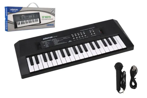 Klávesy 37 kláves 40 cm s mikrofonem, napájení USB