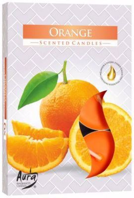 Vonné svíčky čajové Bispol 6ks - Orange