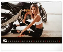 Nástěnný kalendář 2027 Notique Girls & Bikes, 48 x 33 cm (2)