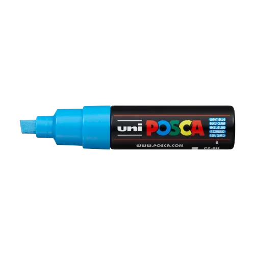 Dekorační popisovač Posca PC-8K, 8 mm, světle modrá (8)