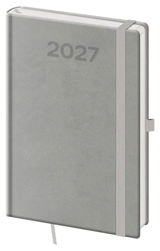 Týdenní diář 2027 Helma A5 Print Pop šedý
