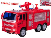 Auto hasiči 19 cm stříkající vodu na setrvačník