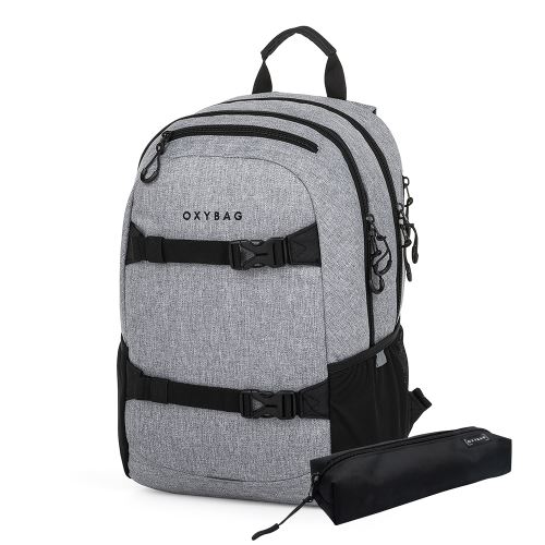 Studentský batoh KARTON P+P OXY Sport - Grey Melange + etue zdarma
