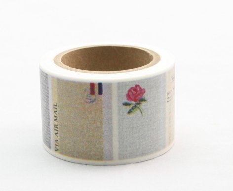 Dekorační lepicí páska - WASHI pásky-1ks popisky růže