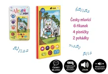 Veselý mobilní telefon česky mluvící 7,5 × 15 cm se zvukem