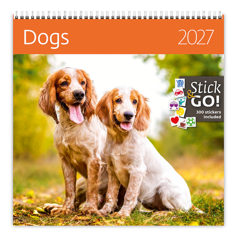 Levně Nástěnný kalendář 2027 Helma Dogs