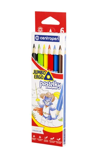 Pastelky trojhranné Jumbo Centropen 9522 - 6 barev