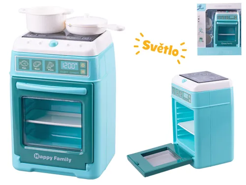 Sporák 15 × 10 cm s doplňky se světlem na baterie