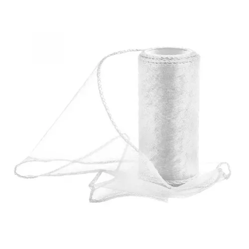 Organza 12cm/10y bílá 001