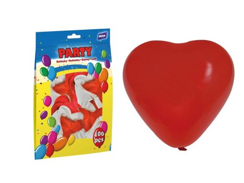 Balónek nafukovací M srdce 30cm mix