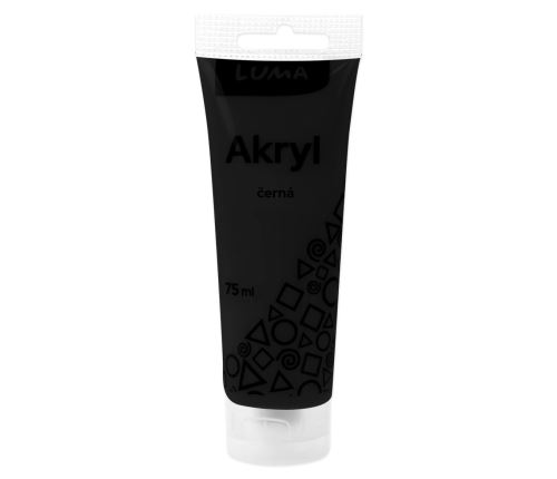 Akrylová barva Luma 75 ml - černá