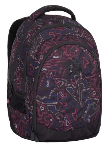 Bagmaster školní batoh DIGITAL 7 A Black/Pink/Blue, 3 roky záruka
