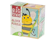 Kostky dřevěné Big Tree zvířátka 10 × 10 × 5 cm, 4 ks (2)