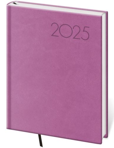 Denní diář 2025 Helma B6 - Print Pop fialový