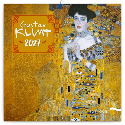 Nástěnný kalendář poznámkový 2027 Notique Gustav Klimt, 30 x 30 cm