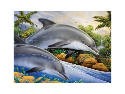 Malování podle čísel 30x40 cm- Delfíni