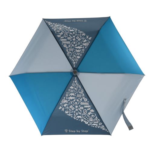Dětský skládací deštník s magickým efektem Doppler - modrý