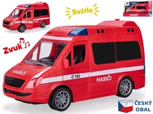 Auto hasiči CZ 1:20, 21,5 cm na setrvačník se světlem a zvukem na baterie