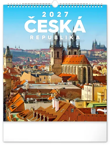 Nástěnný kalendář 2027 Notique Česká republika, 30 x 34 cm