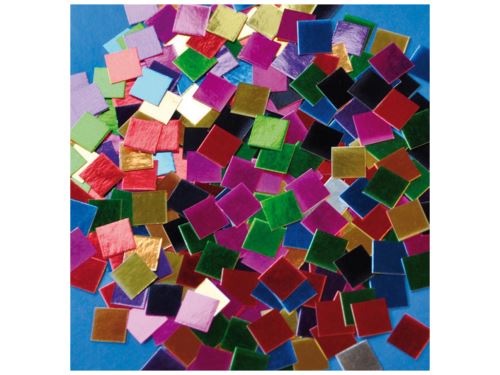Papírová mozaika - metalické lesklé čtverečky, 1x1 cm, maxi balení 10 000 ks