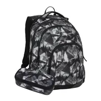 Studentský batohový set Bagmaster LINCOLN 26 A ČERNO-BÍLÝ (batoh,pouzdro)