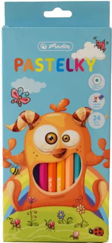 Pastelky šestihranné Herlitz příšerka, 24 ks