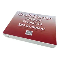 Kreslící karton A4 220g bílý, jednotlivě (1)