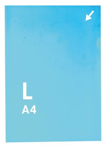 Obal L A4 čirý, 110 mikronů, pomerančový povrch, HERLITZ - modrý