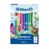 Pastelky trojhranné silné Pelikan Combino - 12 barev Pastelky trojhranné silné Pelikan Combino - 12 barev