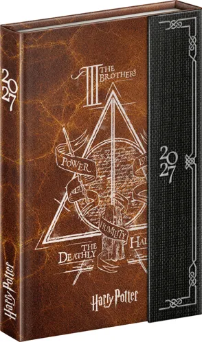 Týdenní diář 2027 Notique magnetický Harry Potter Relikvie smrti 11 x 16 cm