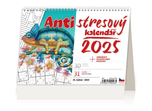 Stolní kalendář 2025 Helma - Antistresový pracovní