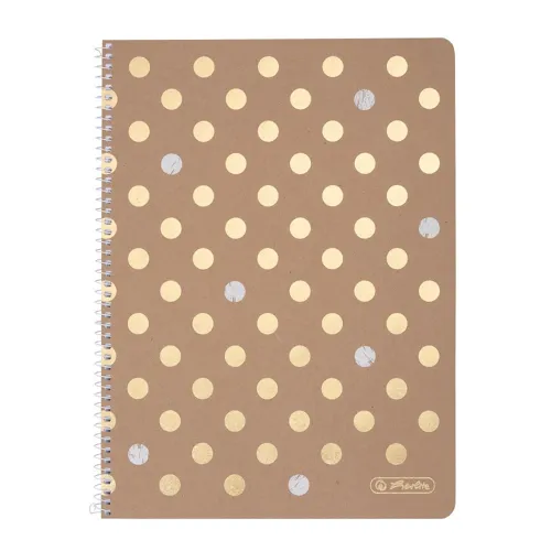Spirálový blok Herlitz A4, 80ls, čtvereček - Pure Glam