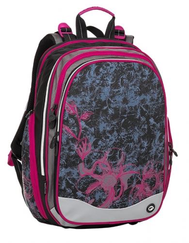 Bagmaster školní batoh ELEMENT 8 A Black/Grey/Pink, 3 roky záruka