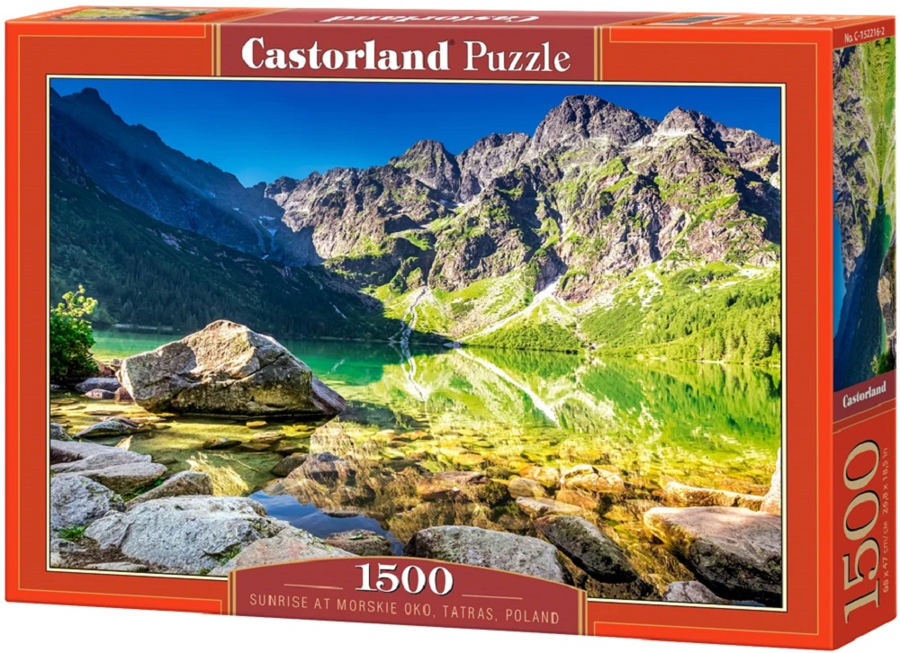Levně Puzzle Castorland 1500 dílků - Jezero Mořské oko při východu slunce, Tatry, Polsko