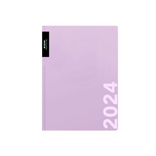 Týdenní diář A5 Karton P+P 2024 - PASTELINI fialová