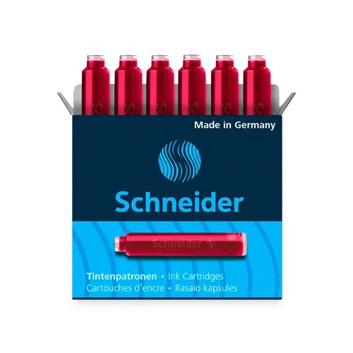Inkoustové bombičky Schneider, 6 ks - červené