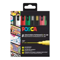 Sada dekoračních popisovačů Posca PC-5M, CHRISTMAS, 0,9 - 1,3 mm, 8 vánočních barev Sada dekoračních popisovačů Posca PC-5M, CHRISTMAS, 0,9 - 1,3 mm, 8 vánočních barev
