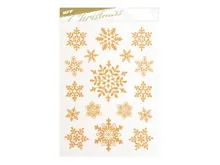 Okenní fólie s glitry MFP Paper 20 × 30 cm - Zlaté vločky a hvězdy mix (3)