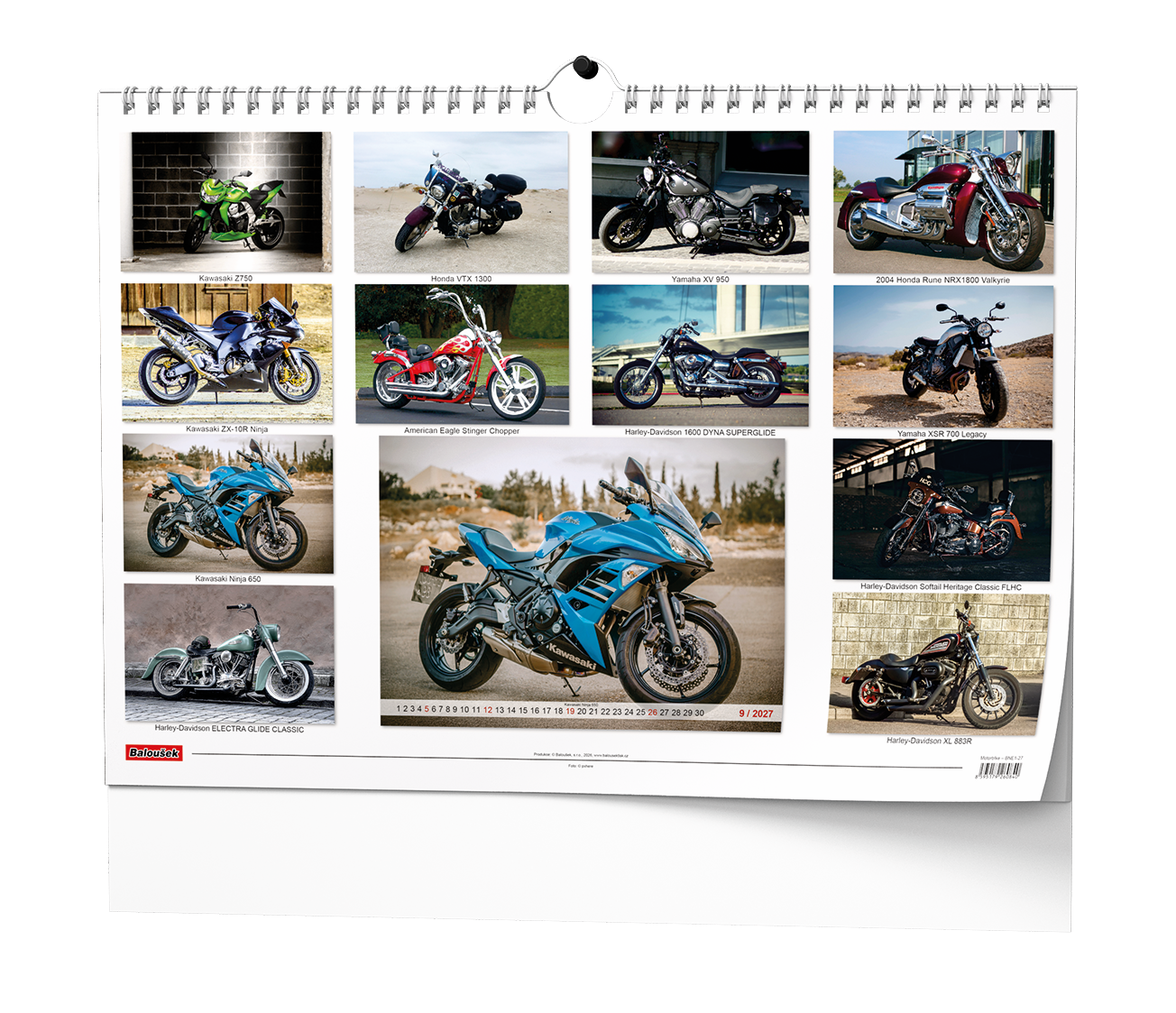 Levně Nástěnný kalendář 2027 Baloušek Motorbike