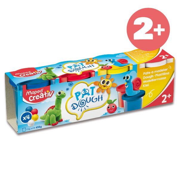 Levně Modelovací hmota Maped Creativ základní barvy, 4 x 114 g