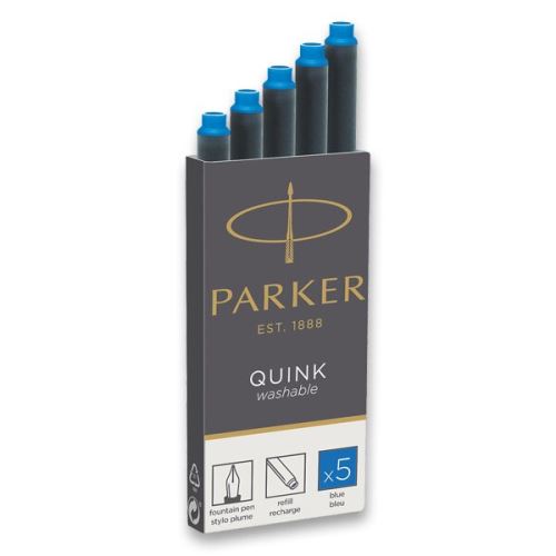 Inkoustové bombičky Parker omyvatelné 5ks modré