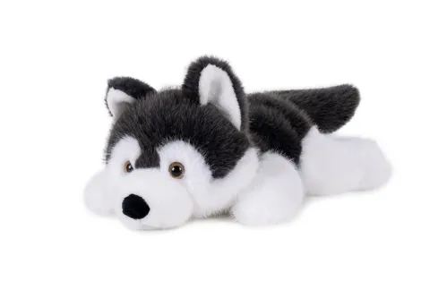 Plyšový pes husky ležící 30 cm