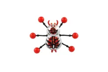 Lezoucí pavouk po skle halloweenský 8 × 6 cm - mix barev (14)