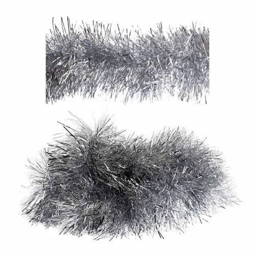 Vánoční řetěz 10cm/3m stříbrný