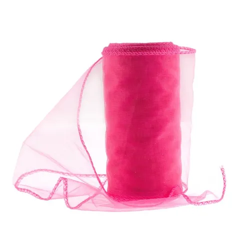 Organza 12cm/10y tm.růžová 056